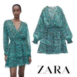 ZARA | Multicolored | FLORAL PRINT DRESS